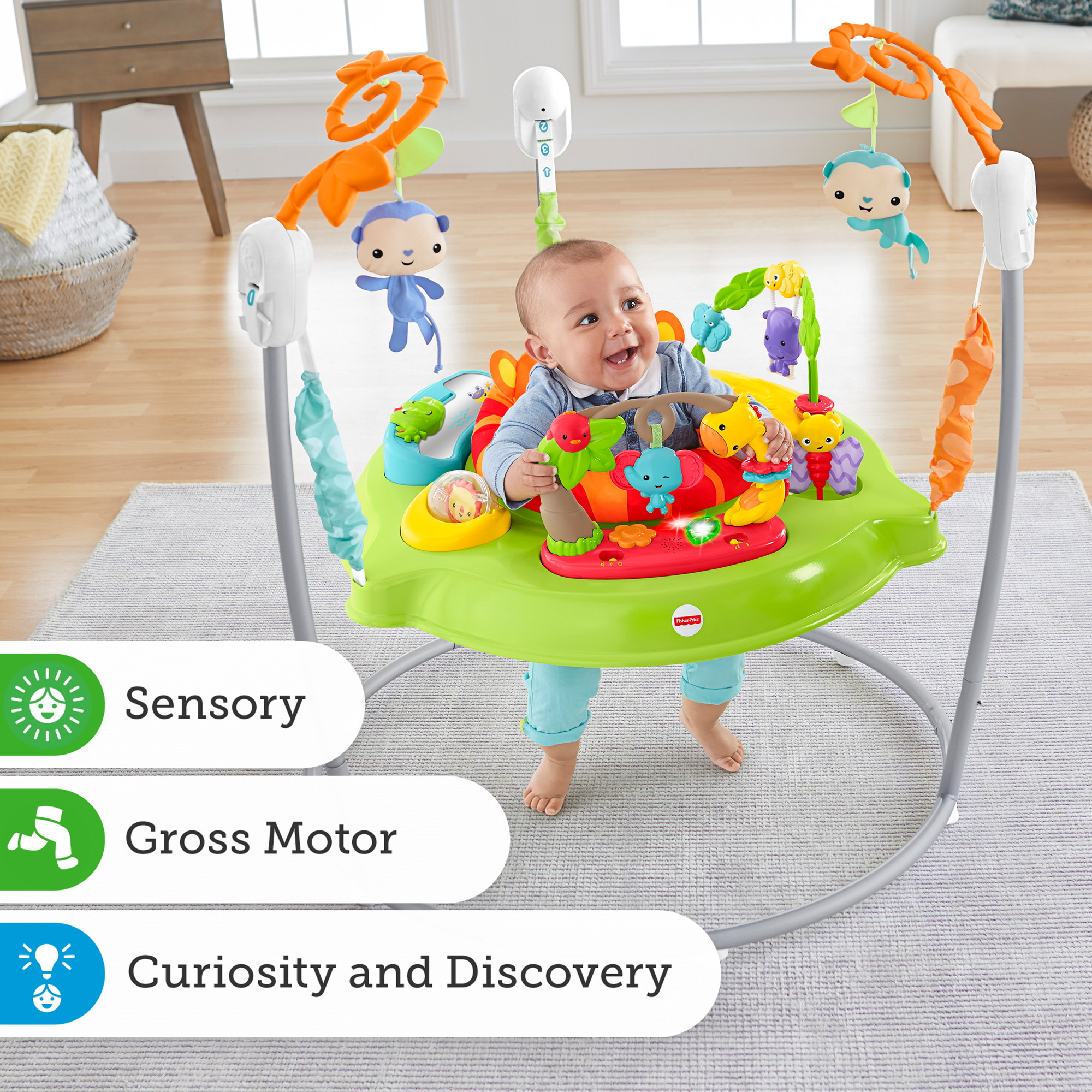 صورة جهاز فيشر برايس Roarin' Rainforest Jumperoo - متعدد الألوان