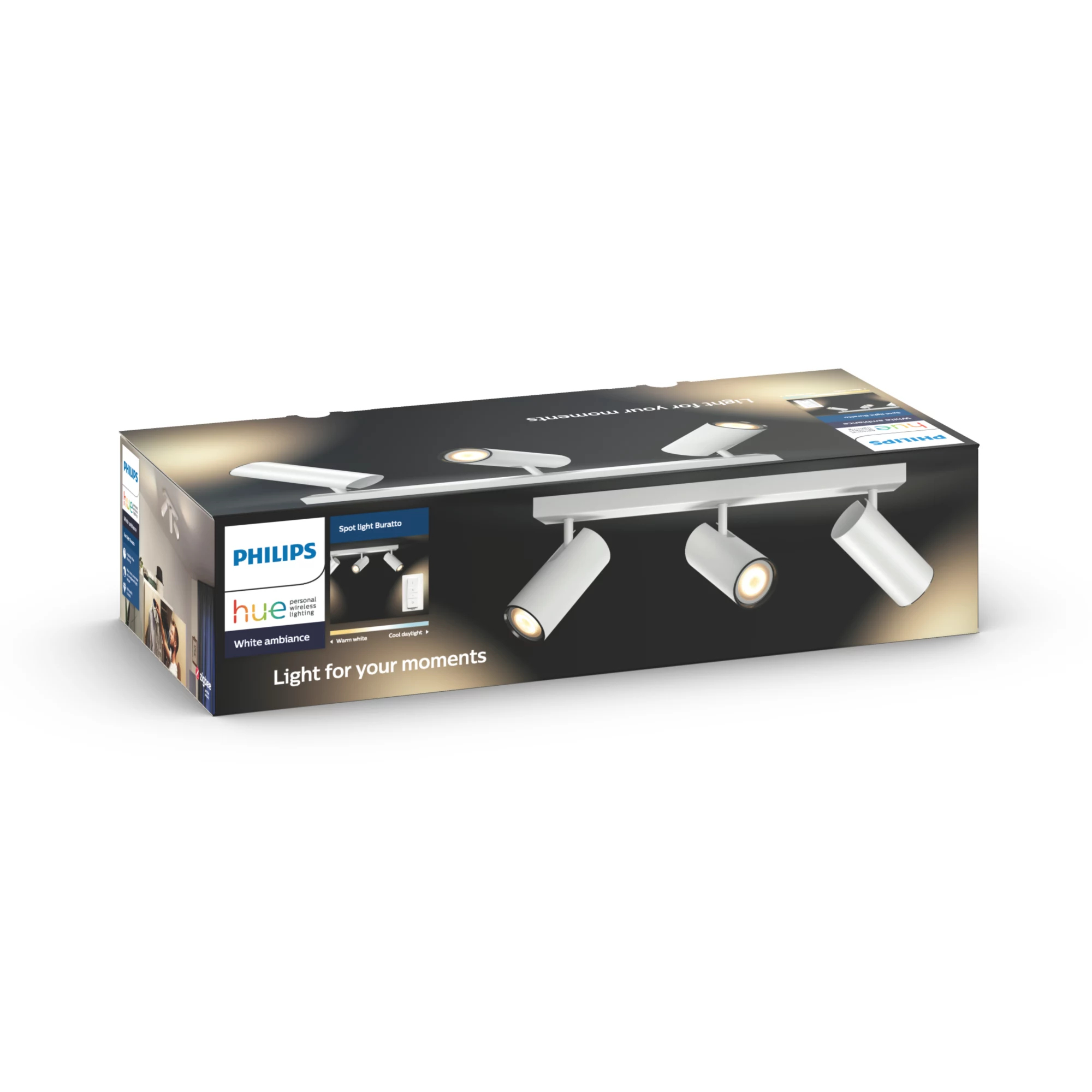 Philips by Signify Philips Hue White ambience Buratto triple spotlight – image 4