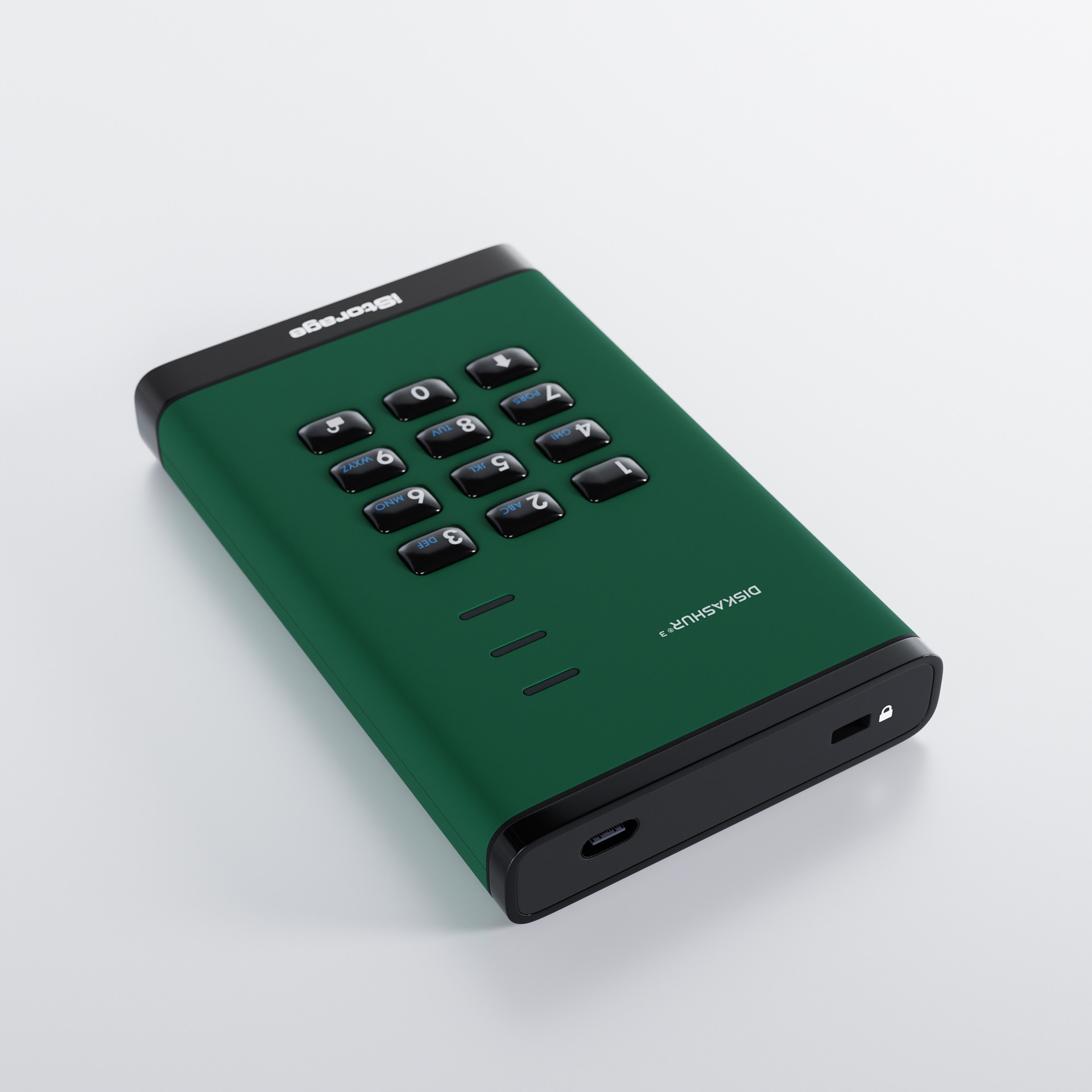 iStorage diskAshur³ HDD 500GB Green | Secure Portable Hard Drive | FIPS 140-3 Level 3 Complaint |Common Criteria EAL 5+ | PIN protected | AES-XTS 256-bit hardware encryption | GDPR, TAA Compliant | Dust/Water Resistant | image 4
