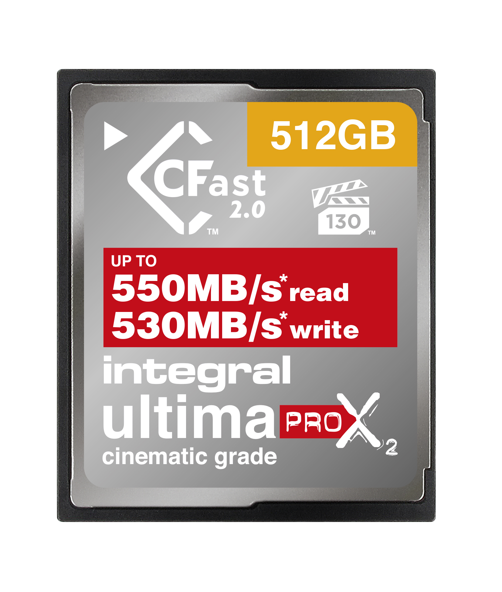 Integral 512GB CFAST 2.0 SATA UP TO R-550 W-530 MBS 420 MBS SUSTAINED VPG 130 4K/6K RAW