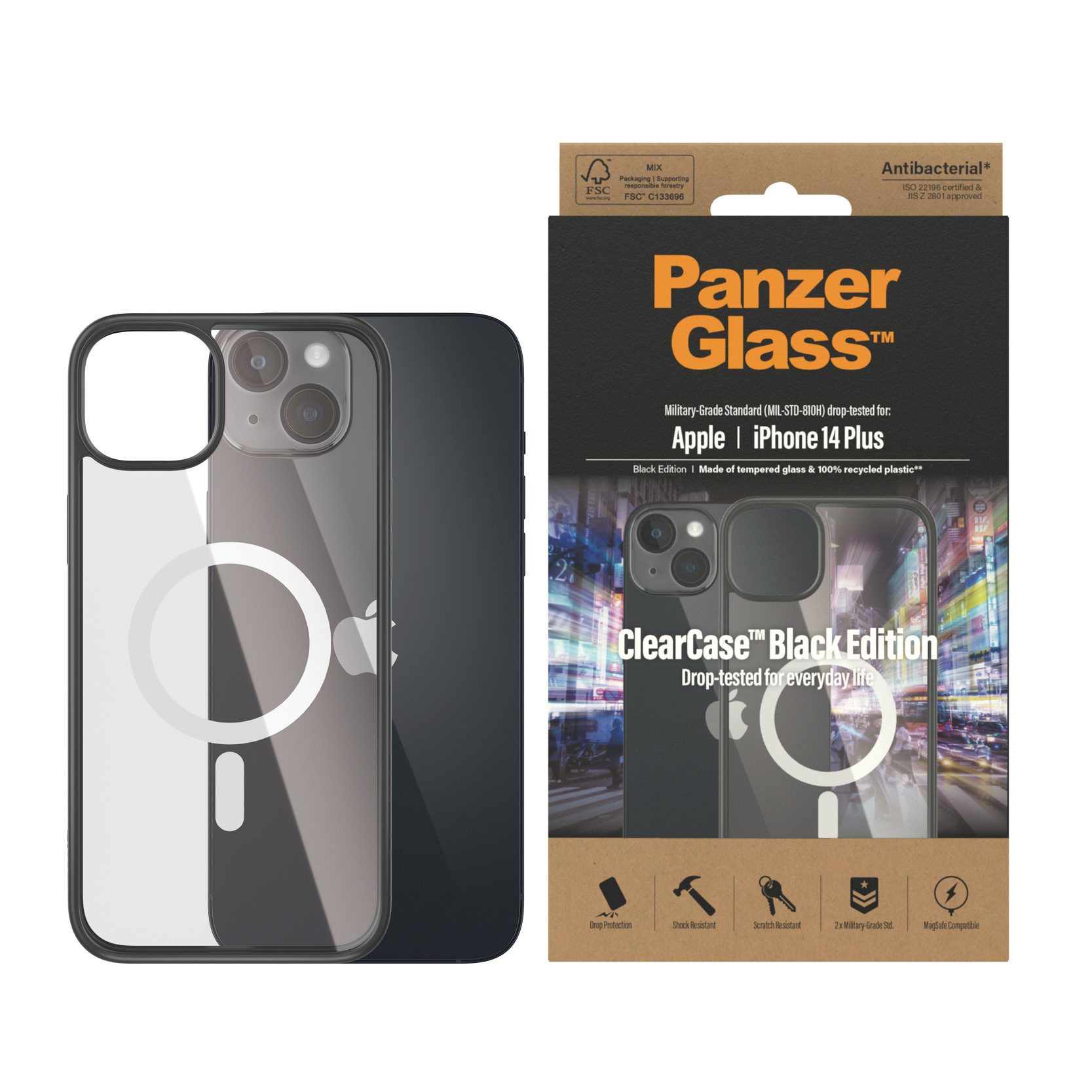 PanzerGlass® ClearCase Transparent w. White MagSafe & iPhone 14 Plus – image 2