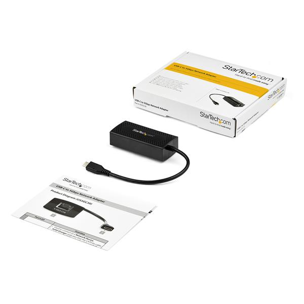 StarTech.com 5GbE USB C Network Adapter - NBASE-T NIC - USB 3.0 Type C 2.5 GbE /5 GbE Multi Speed Gigabit Ethernet - USB 3.1 Laptop to RJ45/LAN - Thunderbolt 3 – image 4