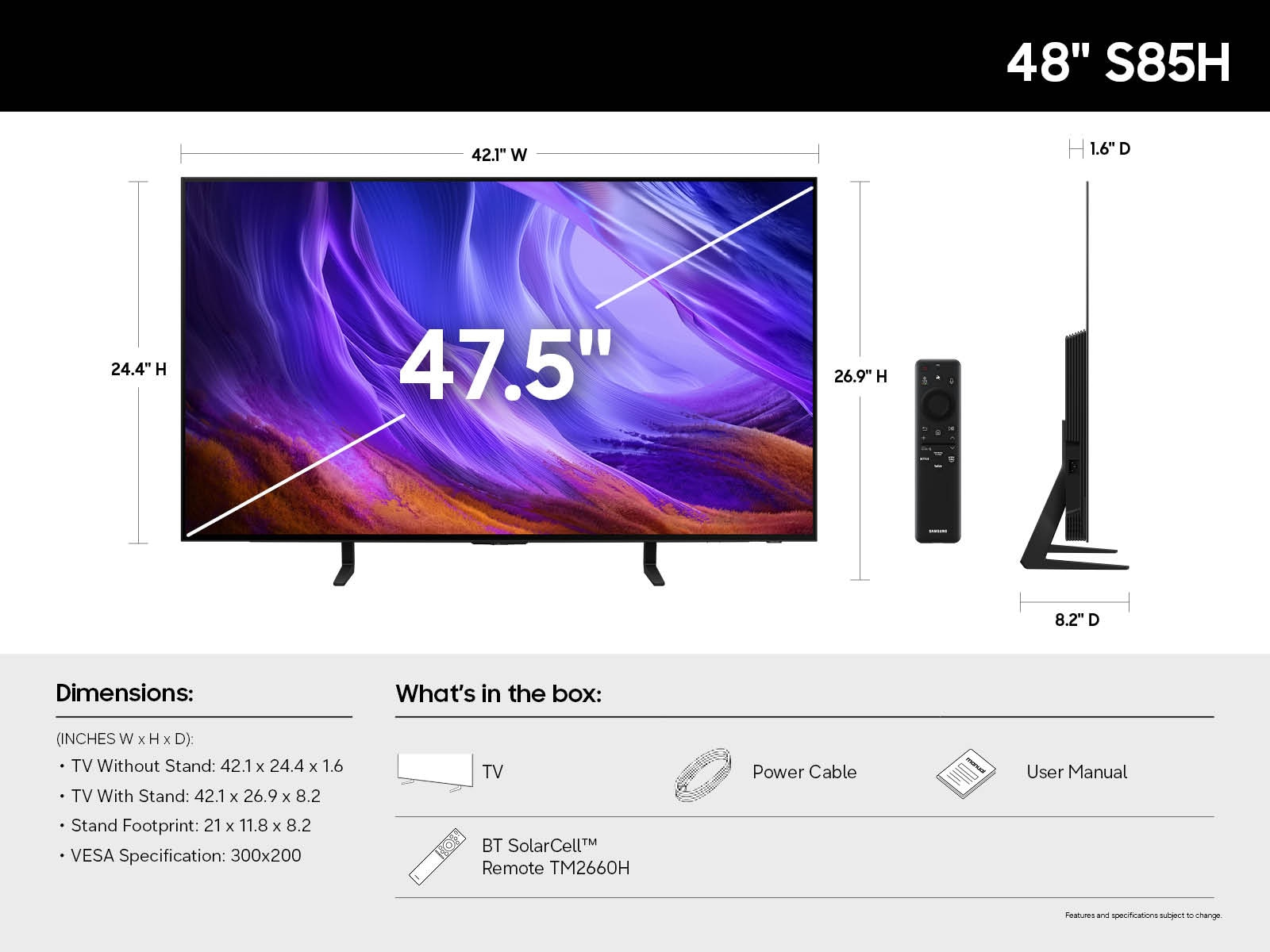 Samsung QN48S85HAEXZA TV – image 5
