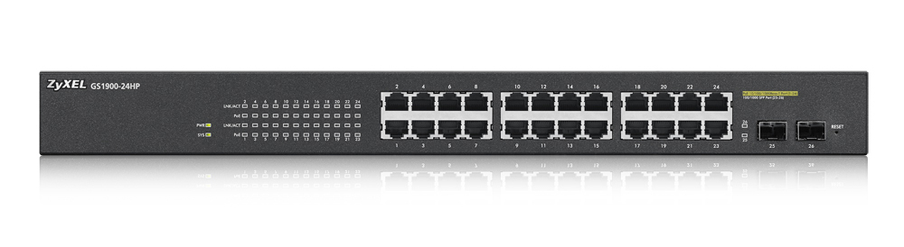Zyxel GS1900-24HP network switch Managed Gigabit Ethernet (10/100/1000) Power over Ethernet (PoE) Black – image 3