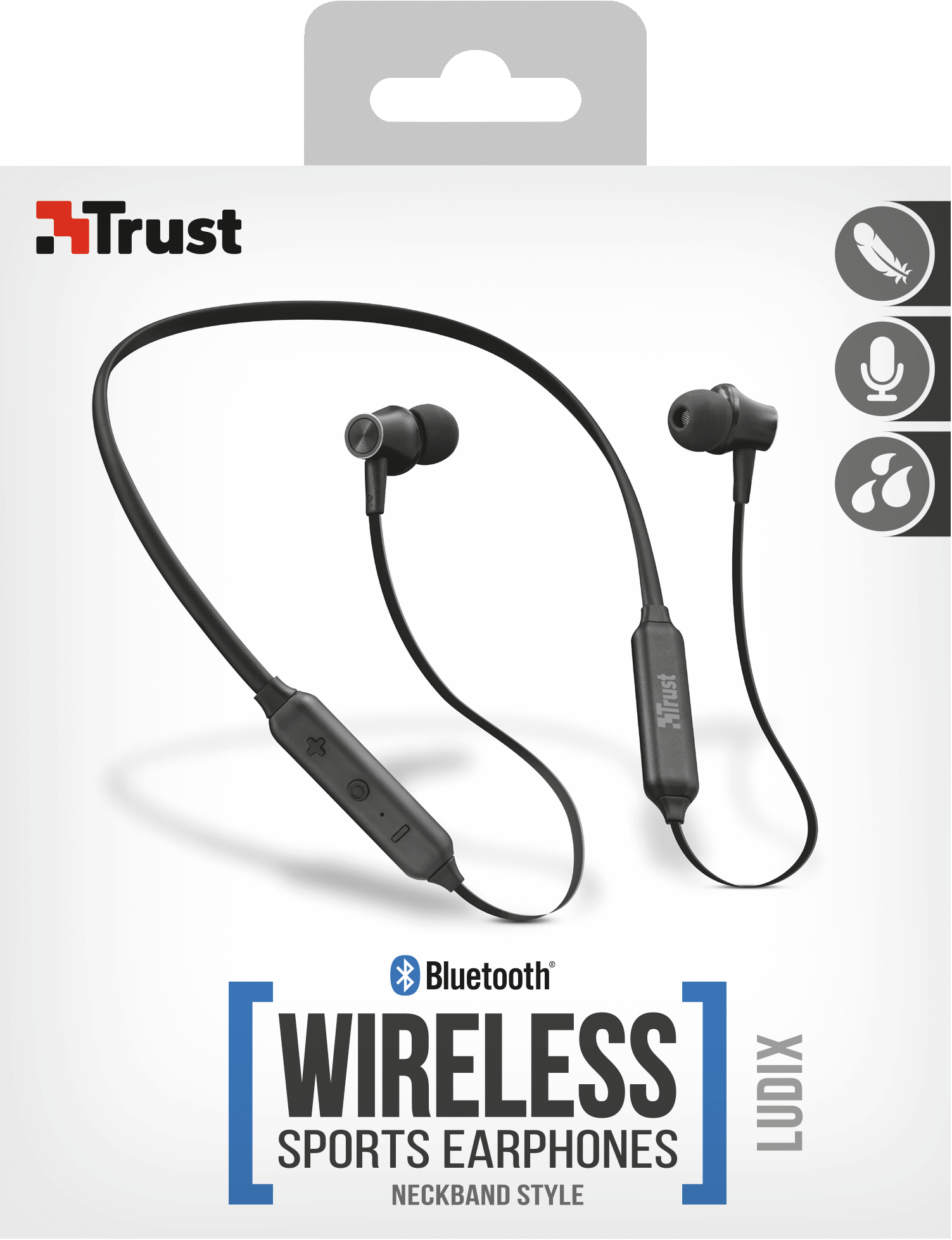 Trust Ludix Headset Wireless In-ear, Neck-band Sports Bluetooth Black – image 5