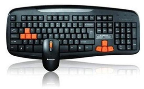 Lenovo KM4801 keyboard Mouse included Home USB Black