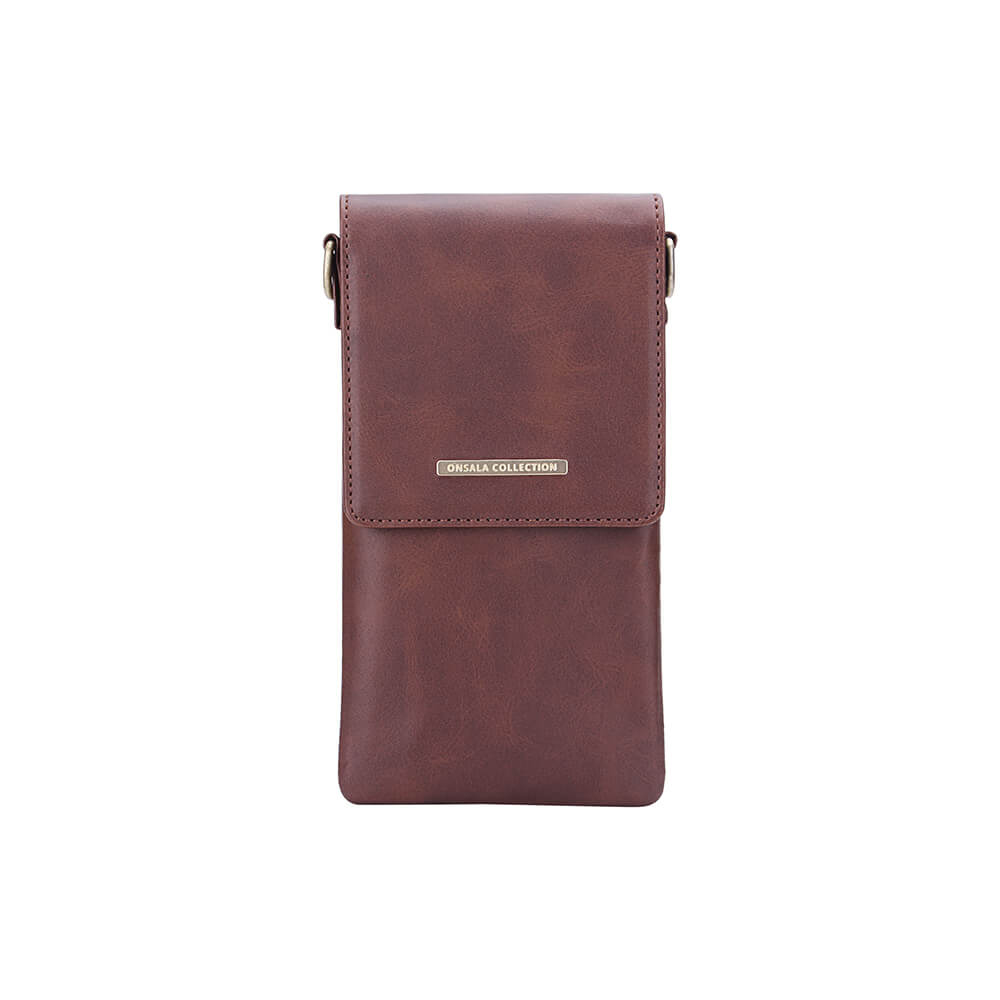 Onsala Mobile Bag with Neckstrap Brown Universal up to