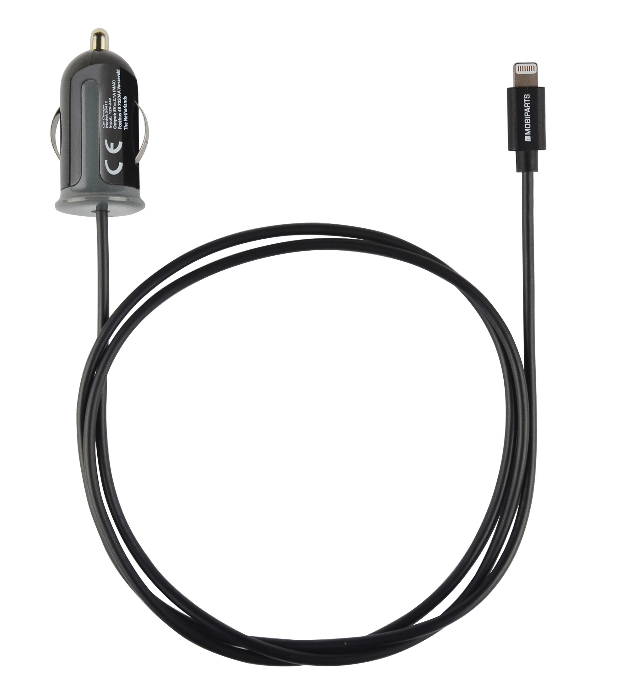 Mobiparts Car Charger Apple Lightning 2.4A Black – image 2