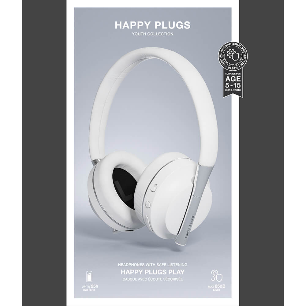 Happy Plugs PLAY Headset Wired & Wireless Head-band USB Type-C Bluetooth White image 2
