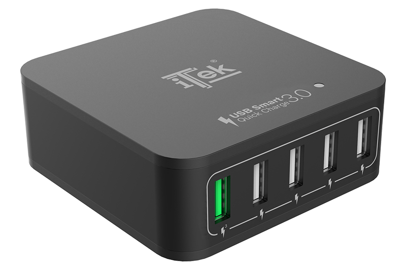 itek ITSCT5U40 mobile device charger Universal Black AC Fast charging Indoor