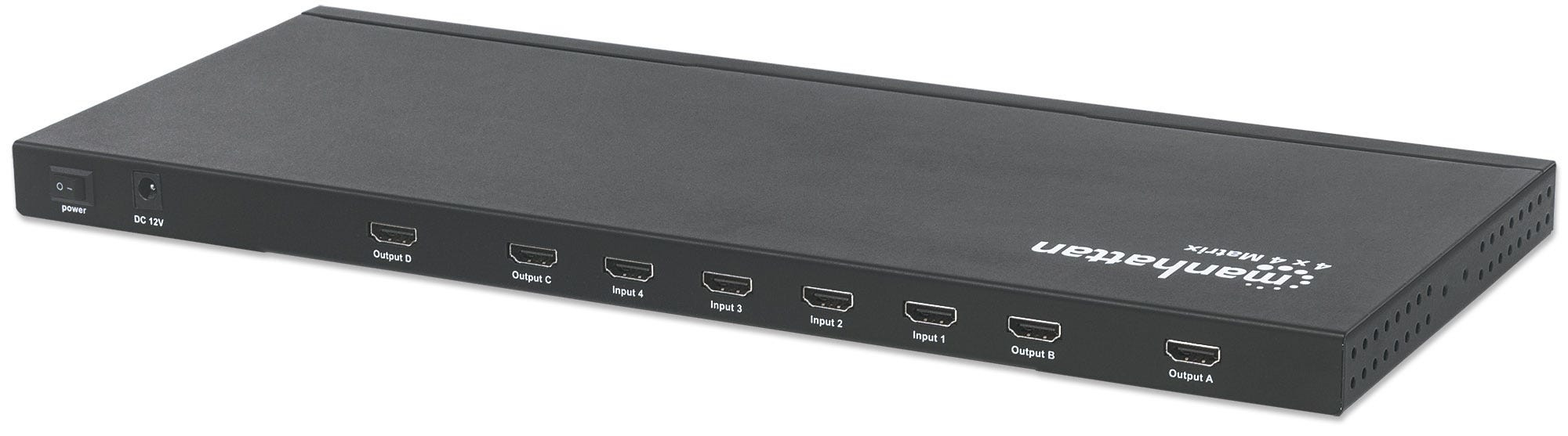 Manhattan 1080p 4x4 HDMI Matrix, Switch/Splitter Matrix with Four Inputs and Four Outputs, RS232 Control, Video Bandwidth Amplifier, Remote Control, Black (With – image 5