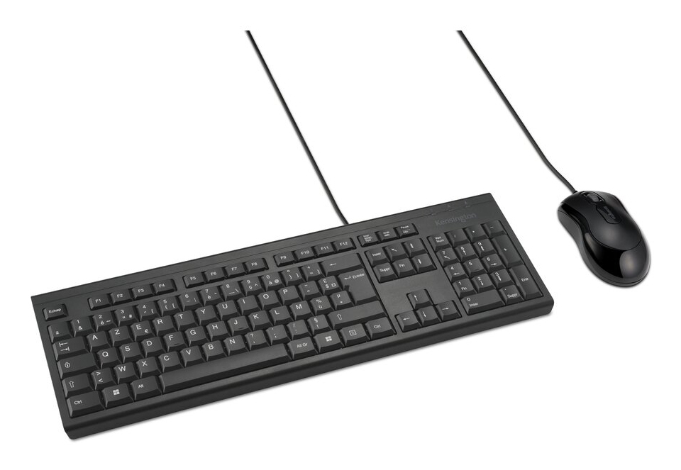 Kensington KM100 EQ tastiera Mouse incluso Ufficio USB AZERTY Francese Nero