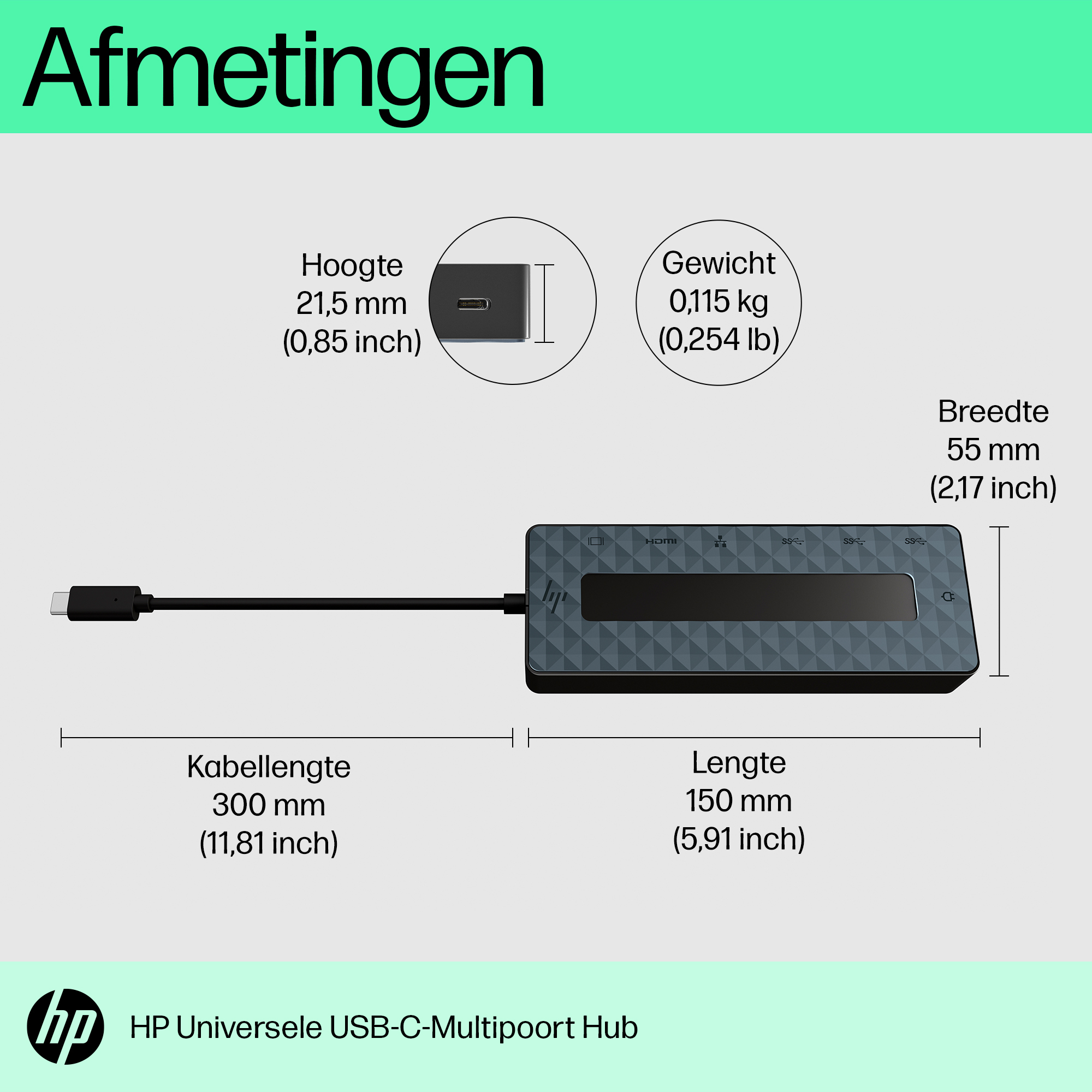 HP Universal USB-C Multiport Hub. Connectivity technology: Docking, Host interface: USB 3.2 Gen 2 (3.1 Gen 2) Type-C. Prod