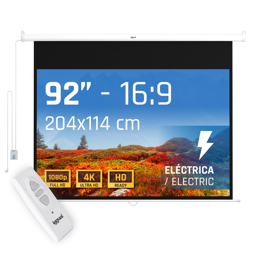 iggual PSIPS203 projection screen 2.34 m (92") 16:9 – image 1