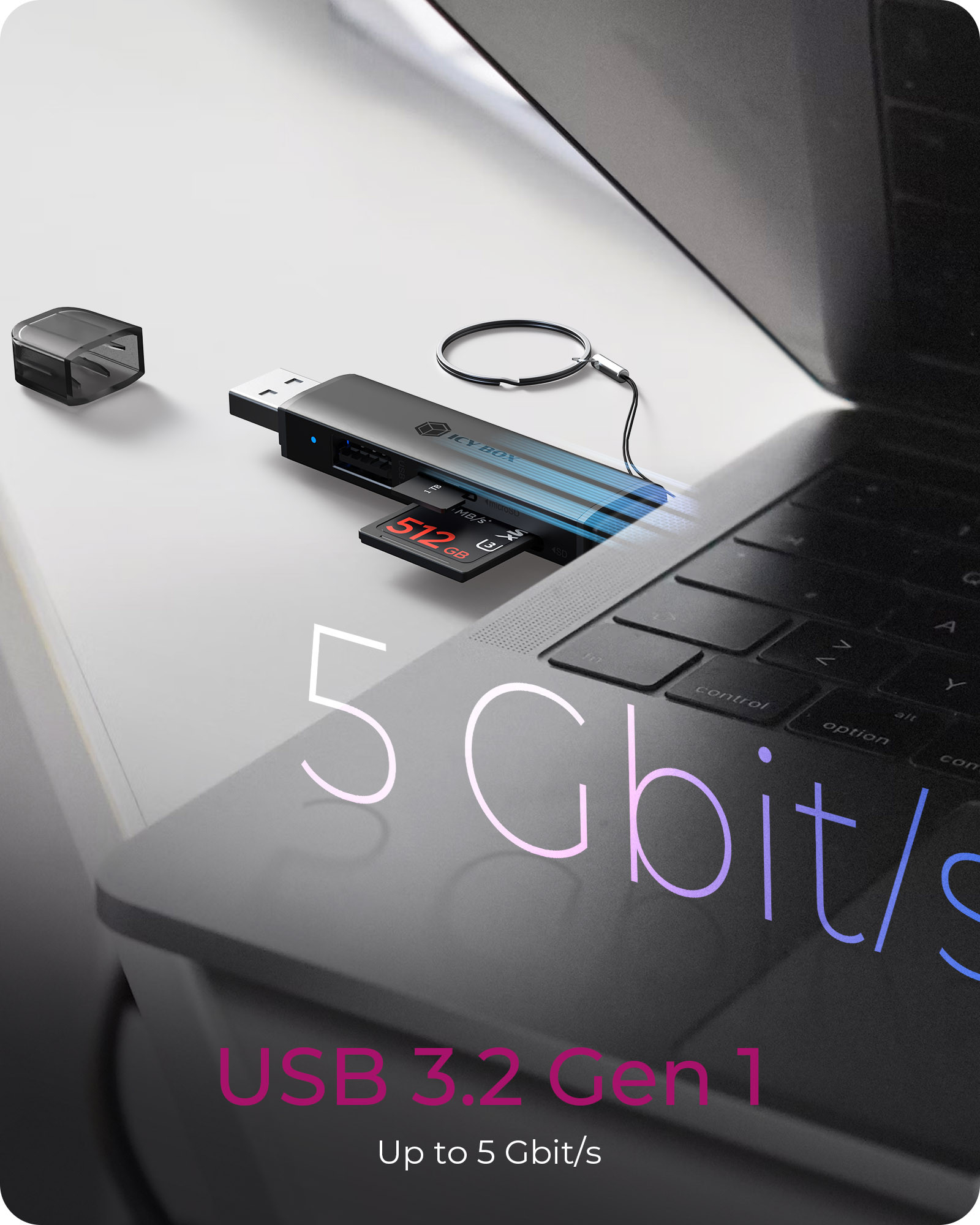 ICY BOX 3-in-1 Card Reader via USB Type-A & USB Type-C Interface – image 6