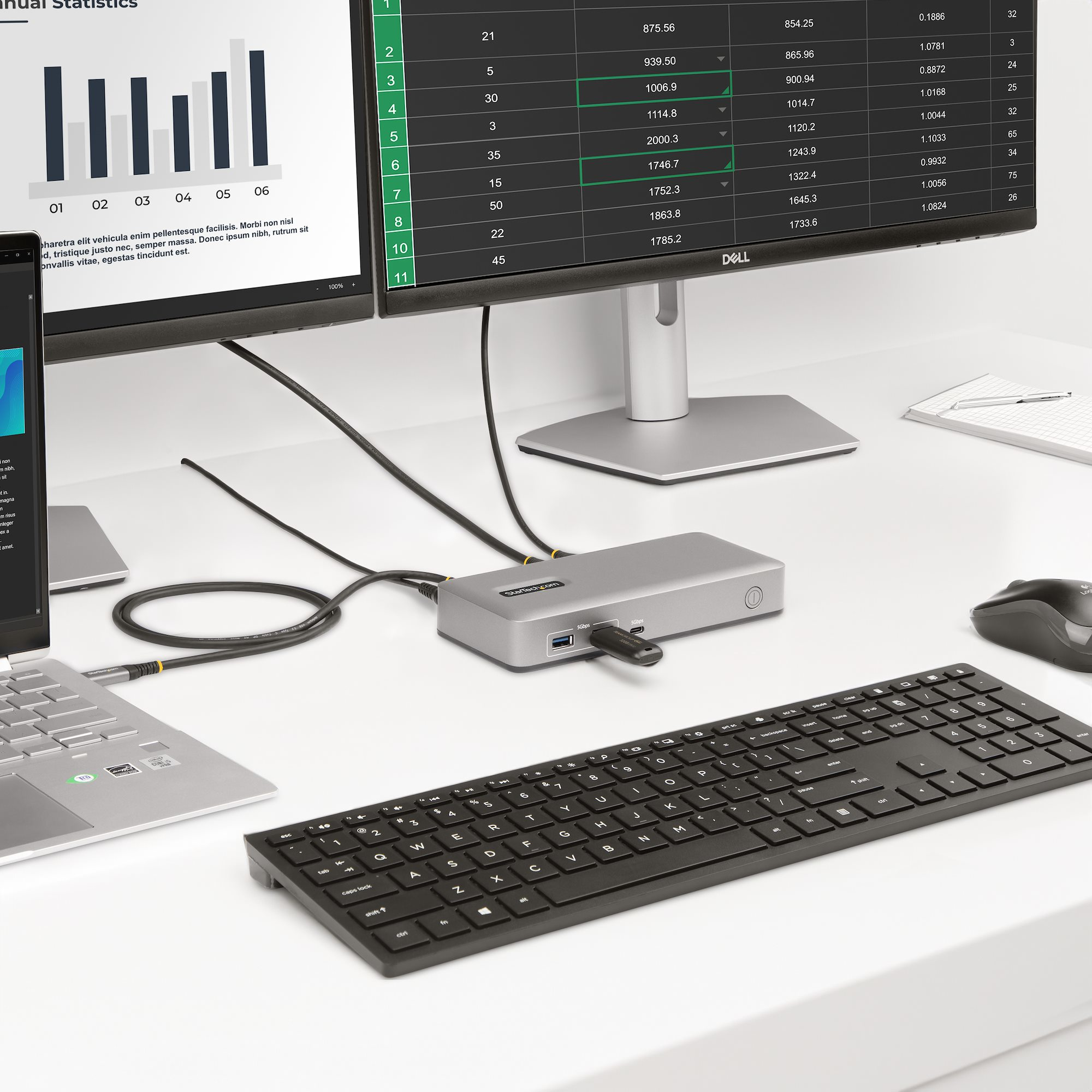 StarTech.com Dual-Monitor USB-C Docking Station, DisplayPort & HDMI or VGA, Multi Monitor Dock up to 4K – image 8