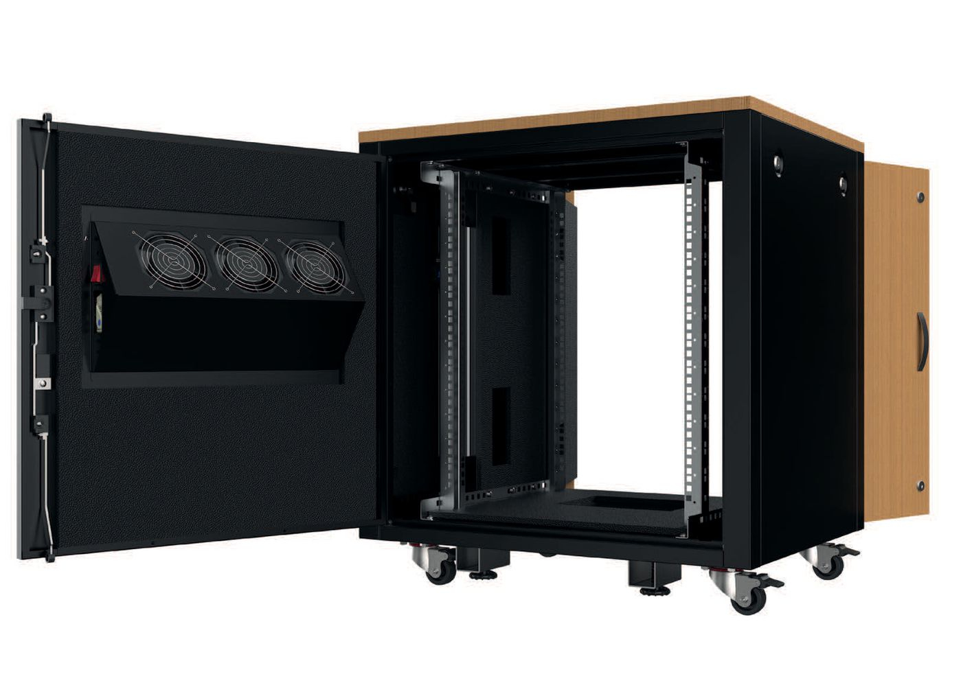 Lanview RDLAK17U751BL-WOOD rack cabinet 17U Freestanding rack – image 3
