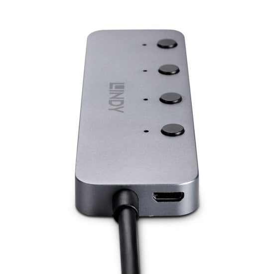 Lindy 4 Port USB 3.2 Type C Hub with On/Off Switches – image 4