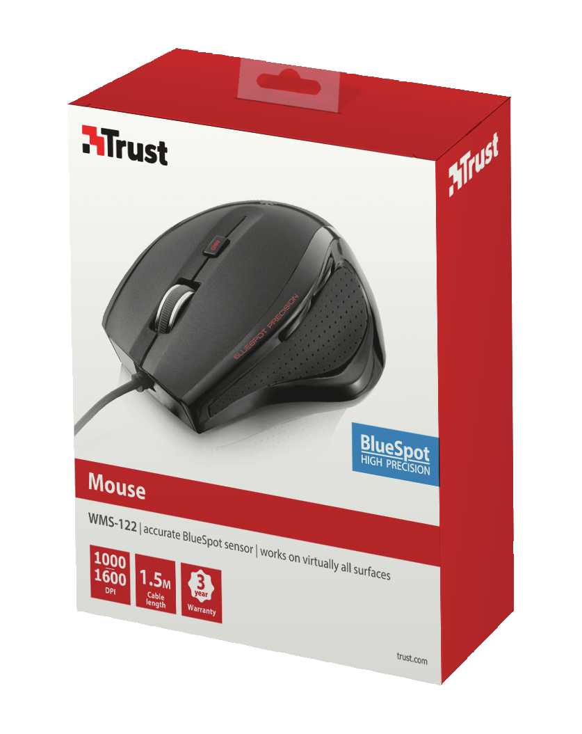 Trust WMS-122 mouse Office Right-hand USB Type-A 1600 DPI – image 3