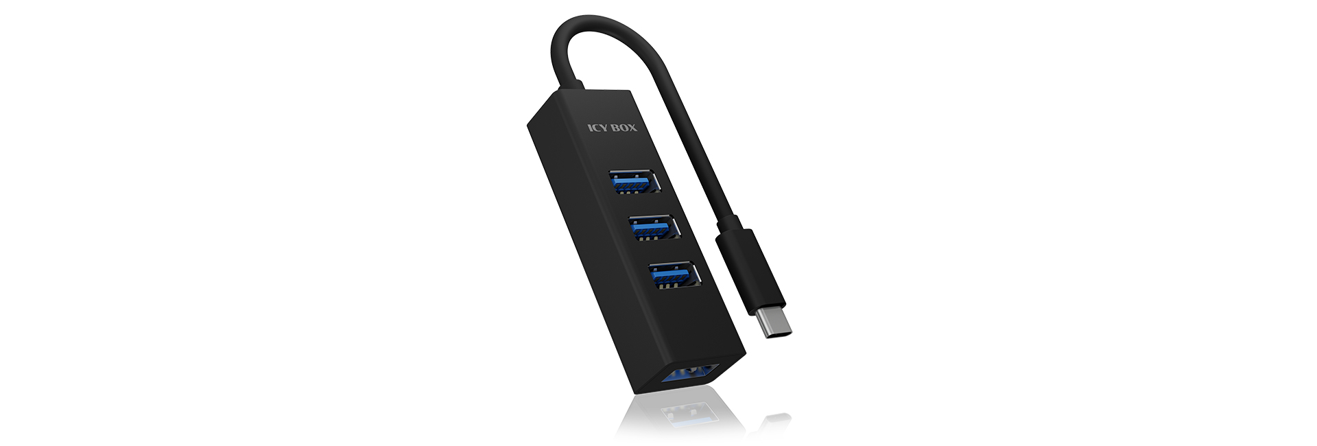 ICY BOX IB-HUB1419-C3 USB 3.2 Gen 1 (3.1 Gen 1) Type-C 5000 Mbit/s Black – image 3