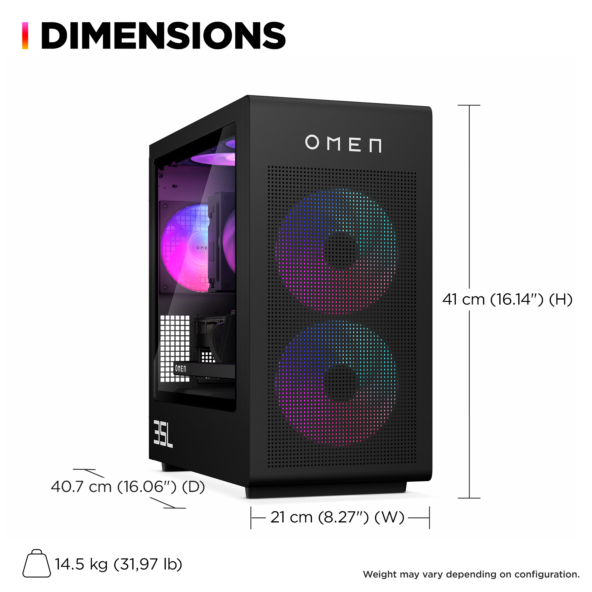 HP OMEN 35L Gaming GT16-0040na Intel Core Ultra 7 265K 32 GB DDR5-SDRAM 1 TB SSD NVIDIA GeForce RTX 5060 Ti Windows 11 Home Tower PC AI PC Black image 6