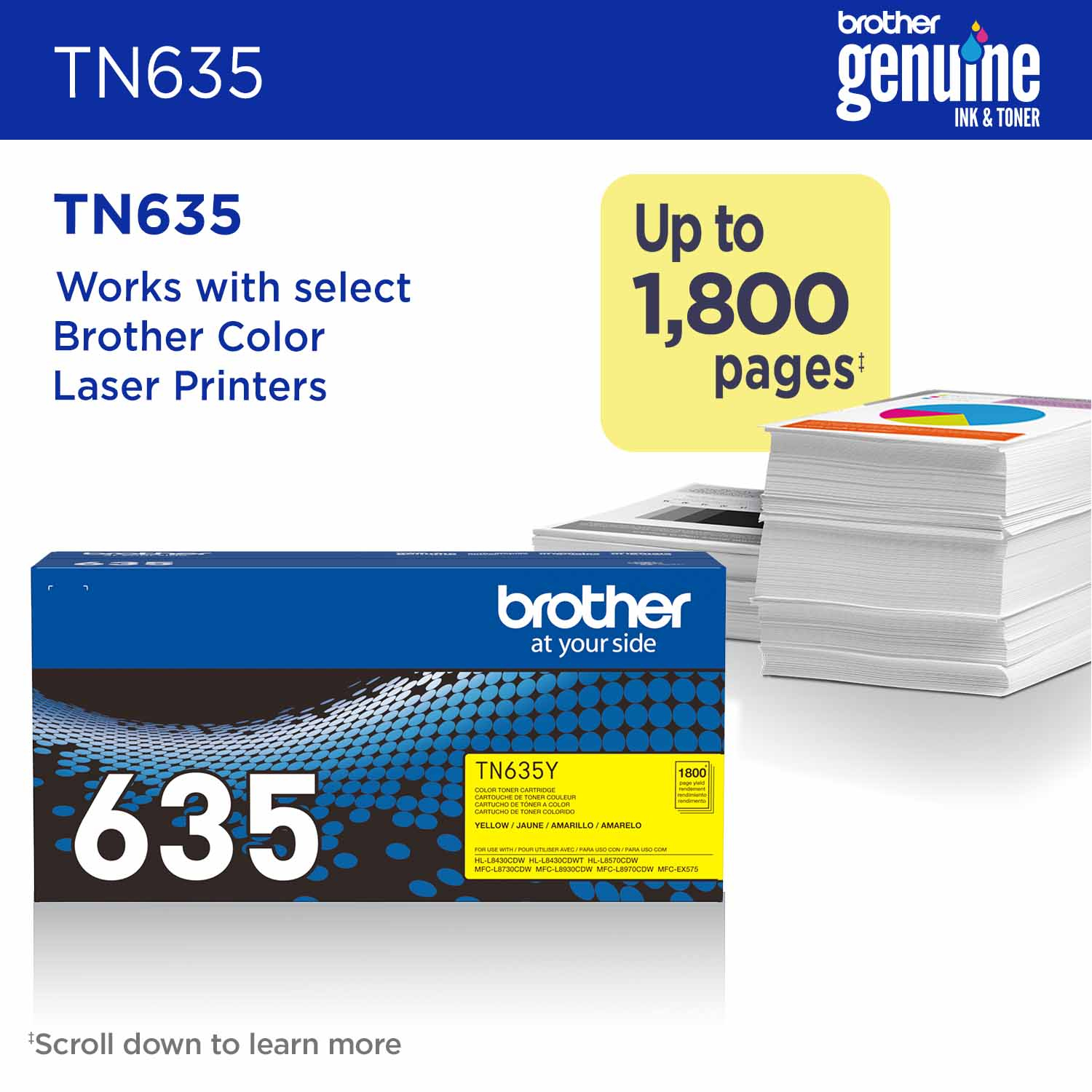 Brother TN-635Y toner cartridge 1 pc(s) Original Yellow – image 2