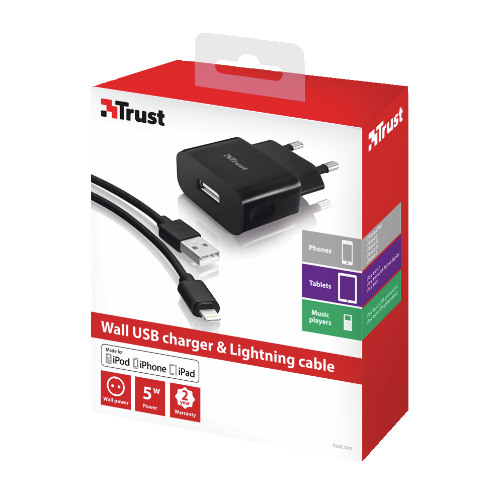 Trust 20230 mobile device charger Universal Black AC Indoor – image 3