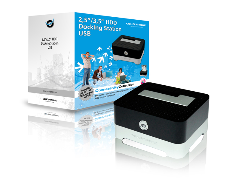 Conceptronic 2,5/3,5 inch Hard Disk Docking Station USB 2.0 – image 7