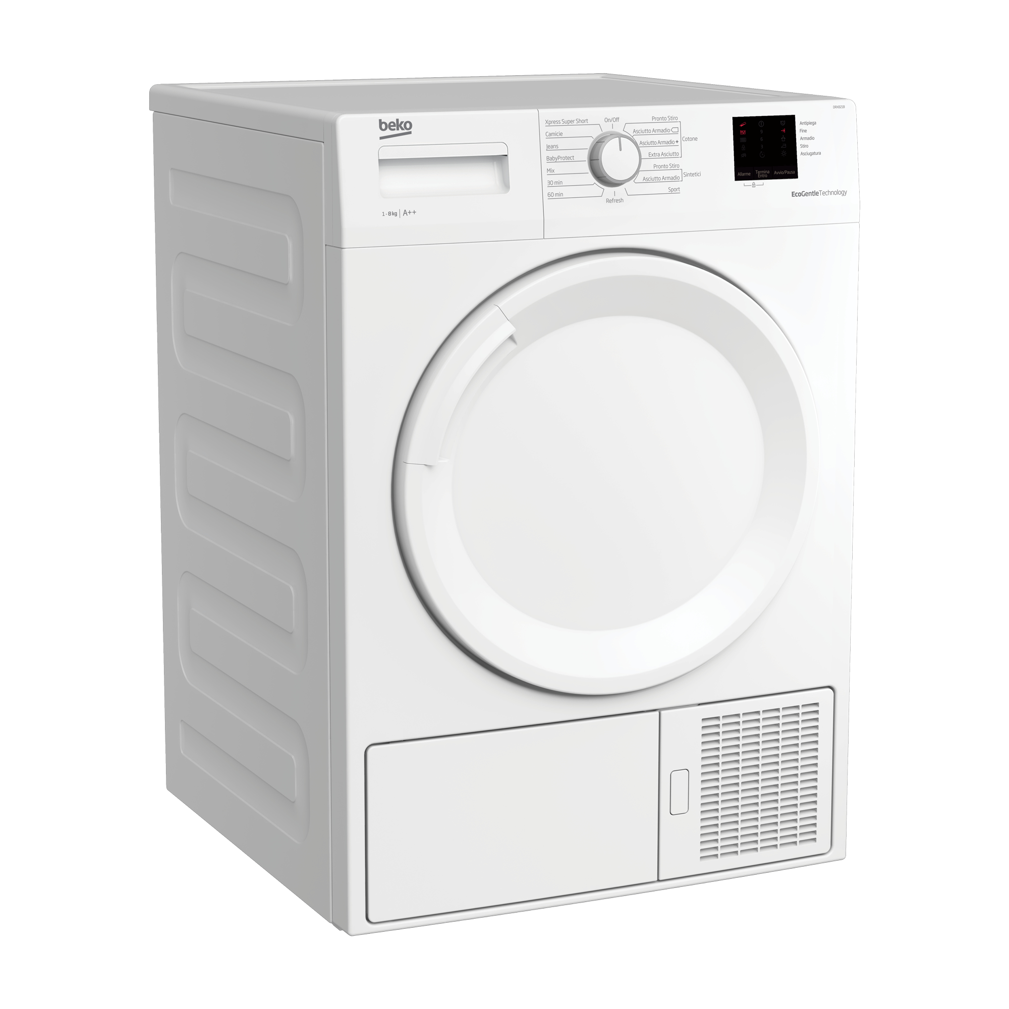 Beko DRX821B tumble dryer Freestanding Front-load – image 2