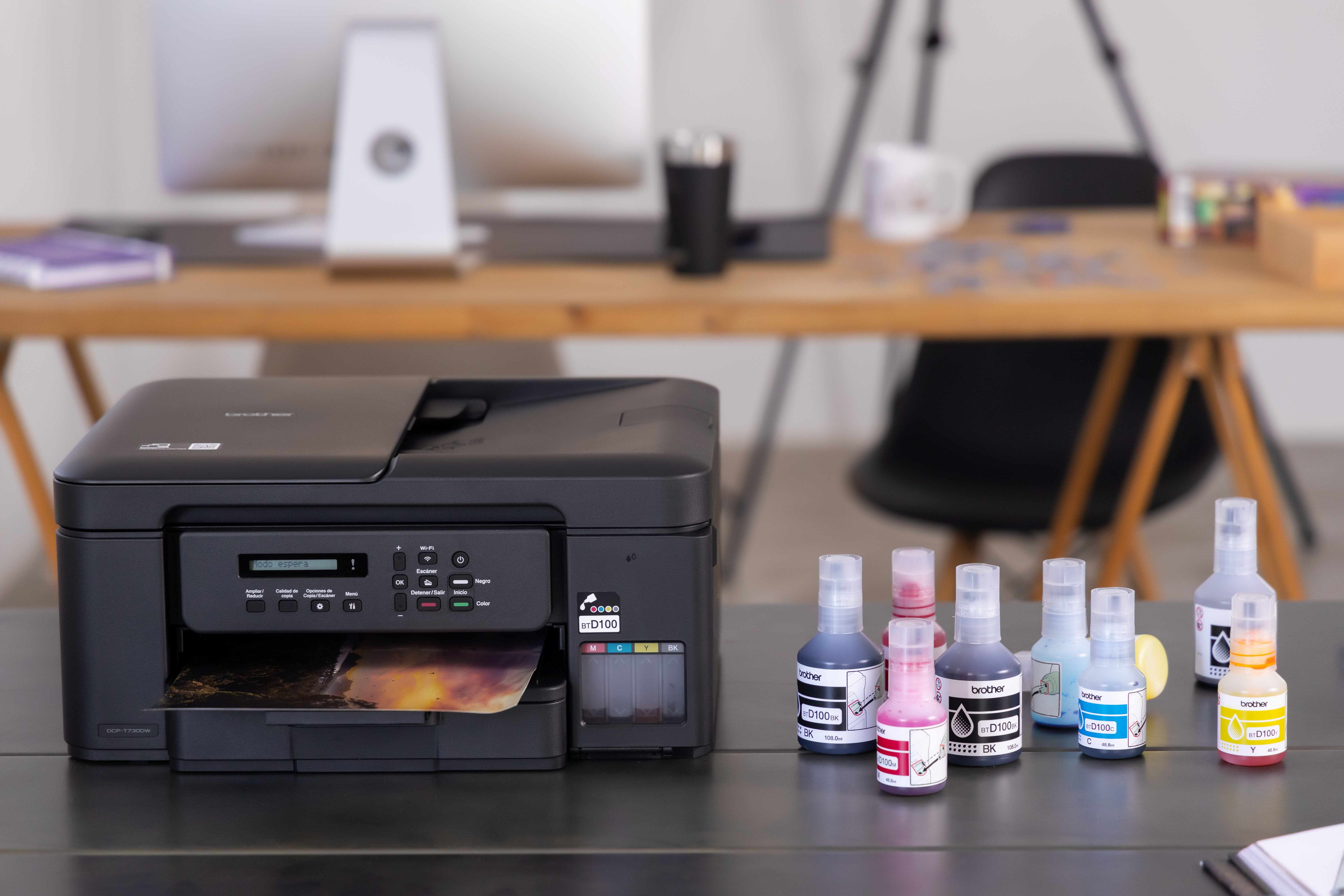Multifuncional Brother DCP-T730DW - 27ppm Negro - 23ppm Color - Tinta Continua - Wi-Fi - USB - DCPT730DW Multifuncional Brother DCP-T730DW - 27ppm Negro - 23ppm Color - Tinta Continua - Wi-Fi - USB - DCPT730DW