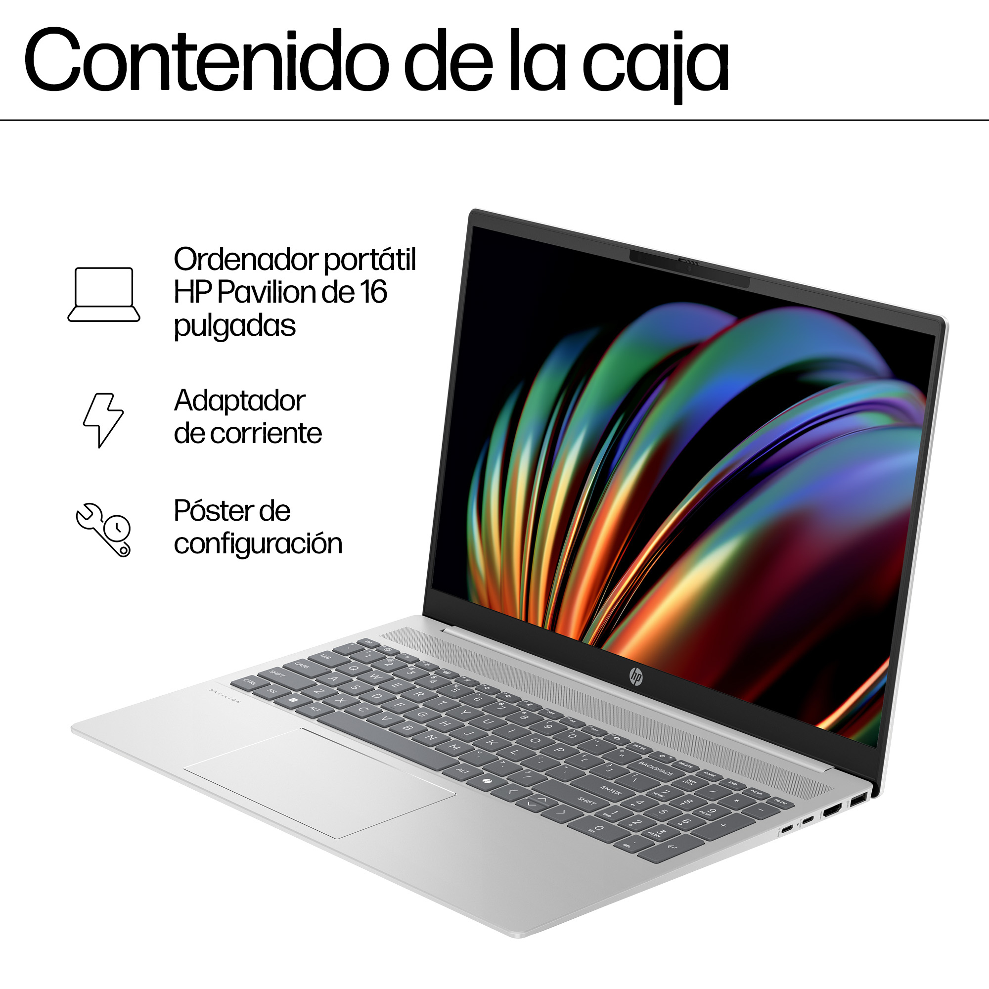 Portátil - HP Pavilion 16-af0004ns, 16" WUXGA, Intel® Core™ Ultra 7-155U, 16GB RAM, 1TB SSD, Gráficos Arc™ GPU, Windows 11 Home, Celeste - imagen 6