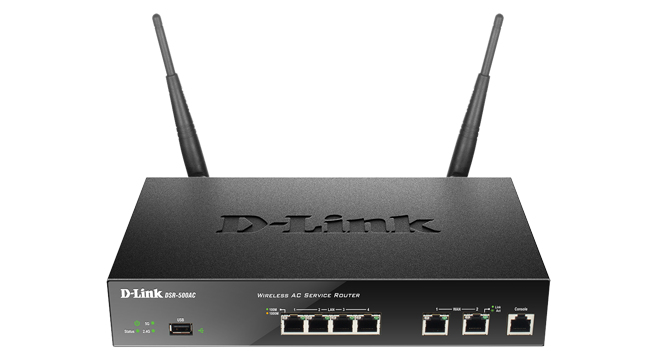 D-Link DSR-500AC wireless router Gigabit Ethernet Dual-band (2.4 GHz – image 1