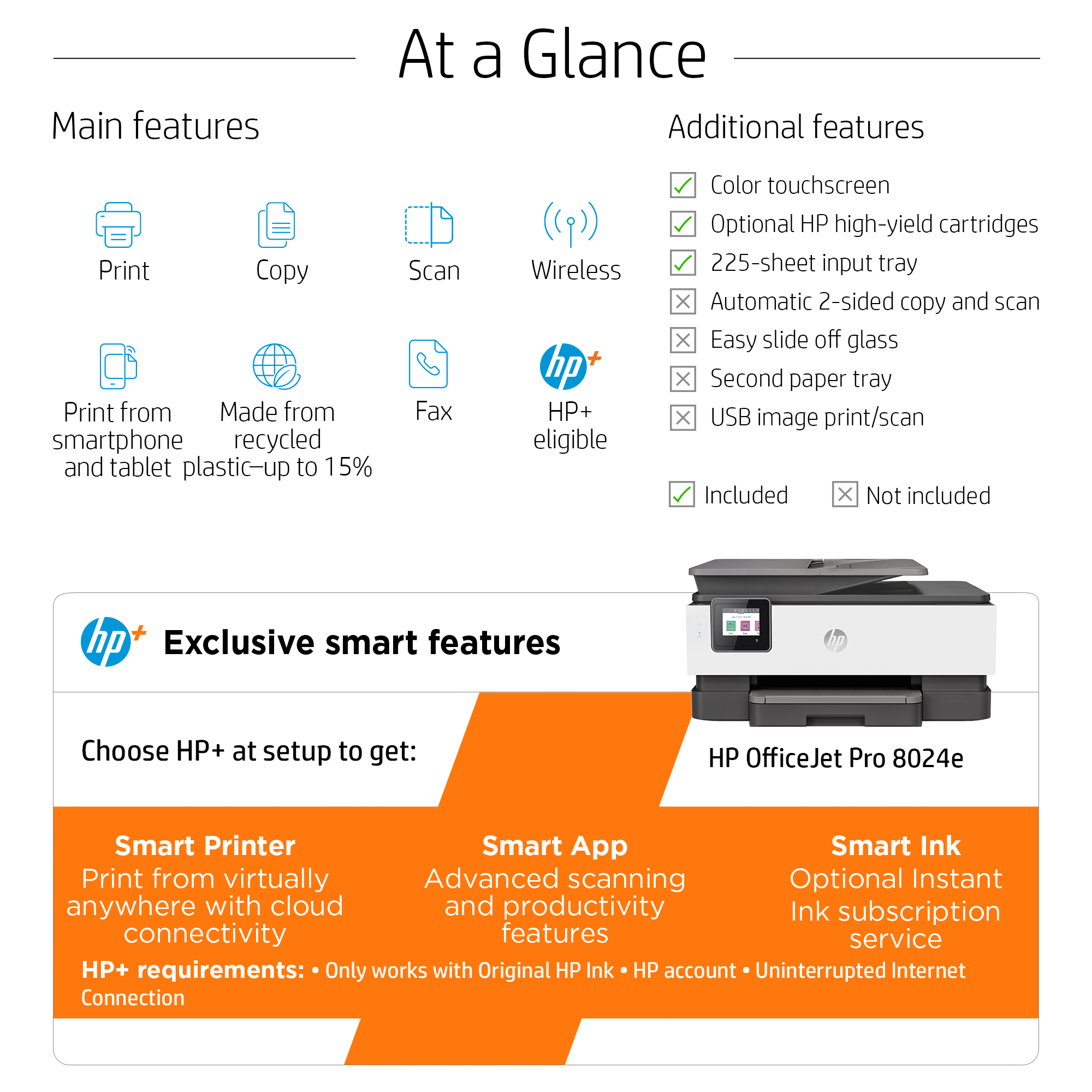 HP OfficeJet Pro 8024e All-in-One Prntr – image 4