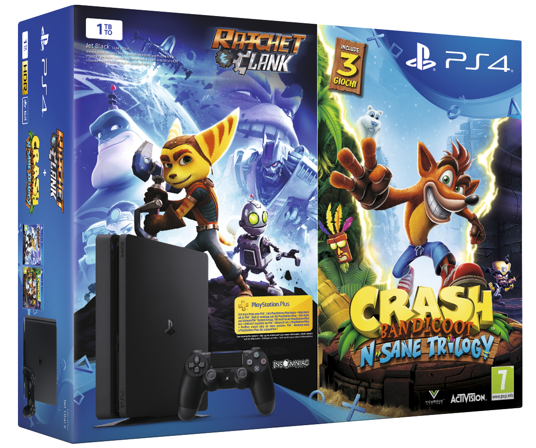 Sony Interactive Entertainment PS4 1TB + Ratchet & Clank + Crash Bandicoot: N’Sane Trilogy – image 1