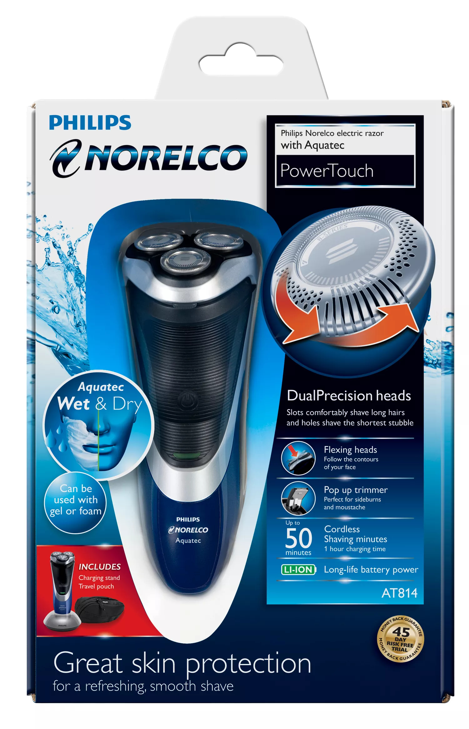 Philips Norelco PowerTouch wet and dry electric razor AT814/41 – image 2