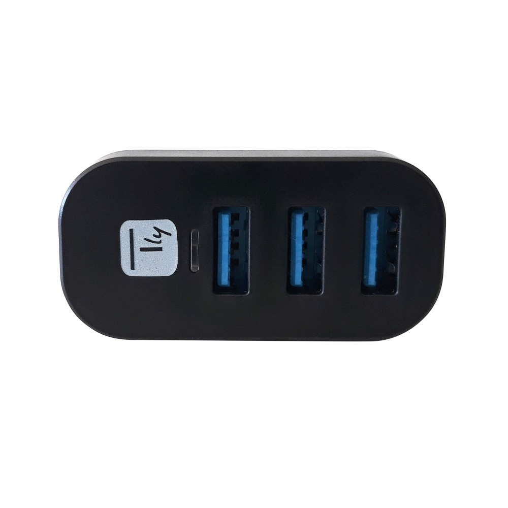 Techly IUSB3-HUB3-ROTB interface hub USB 3.2 Gen 1 (3.1 Gen 1) Type-A 5000 Mbit/s Black – image 9