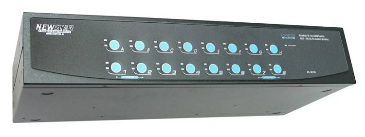 Neomounts KVM switch, 16-port, PS/2, USB & serial, OSD