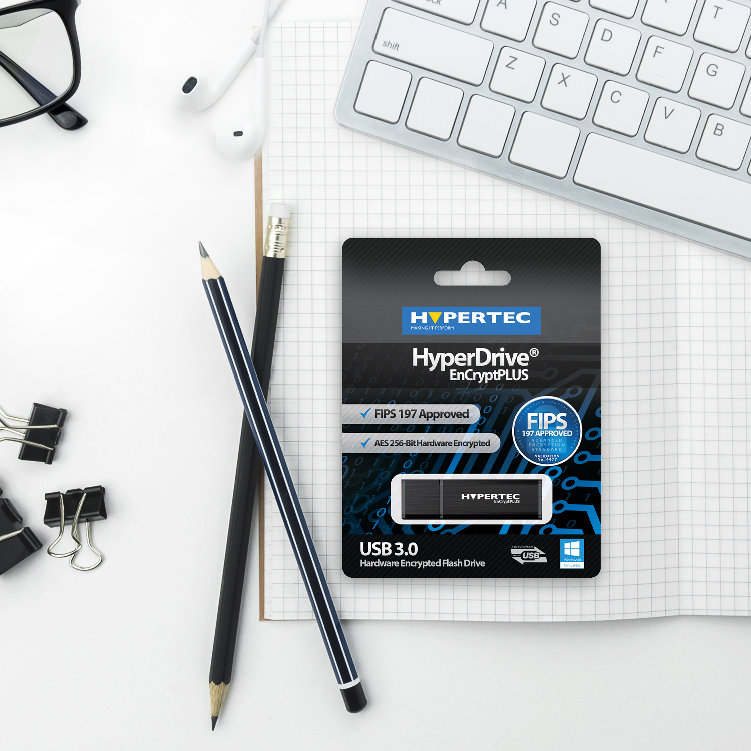 Hypertec 128GB USB3.0 EnCryptPLUS HyperDrive FIPS 197 Edition – image 5