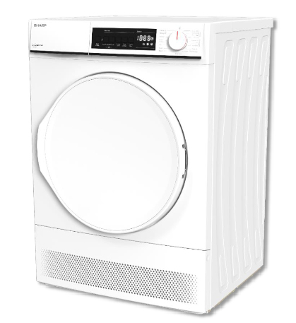 Sharp KD-NCB8S7PW9 tumble dryer Freestanding Front-load