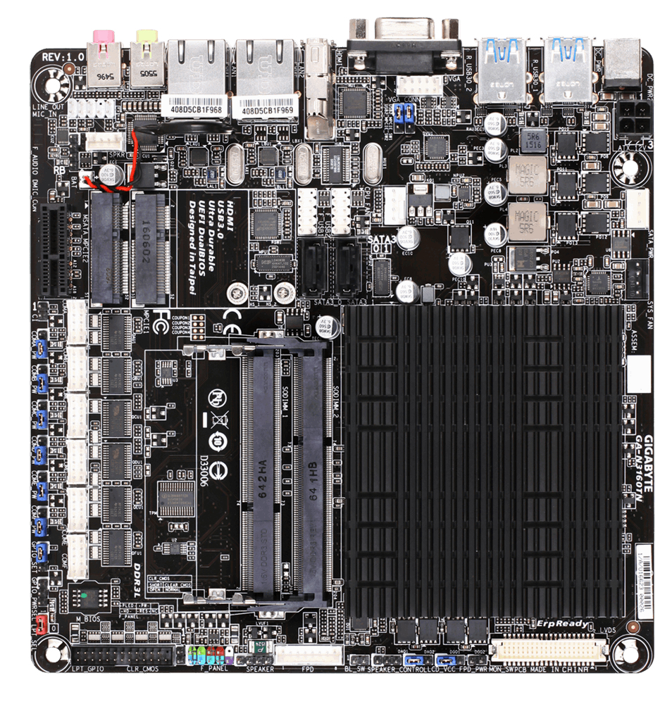 GIGABYTE GA-N3160TN (rev. 1.0) – image 1