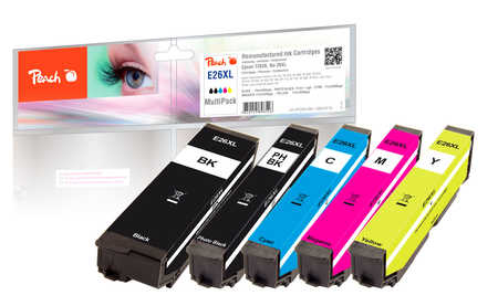 Peach PI200-285 ink cartridge 5 pc(s) Compatible High (XL) Yield Black, Cyan, Magenta, Photo black, Yellow