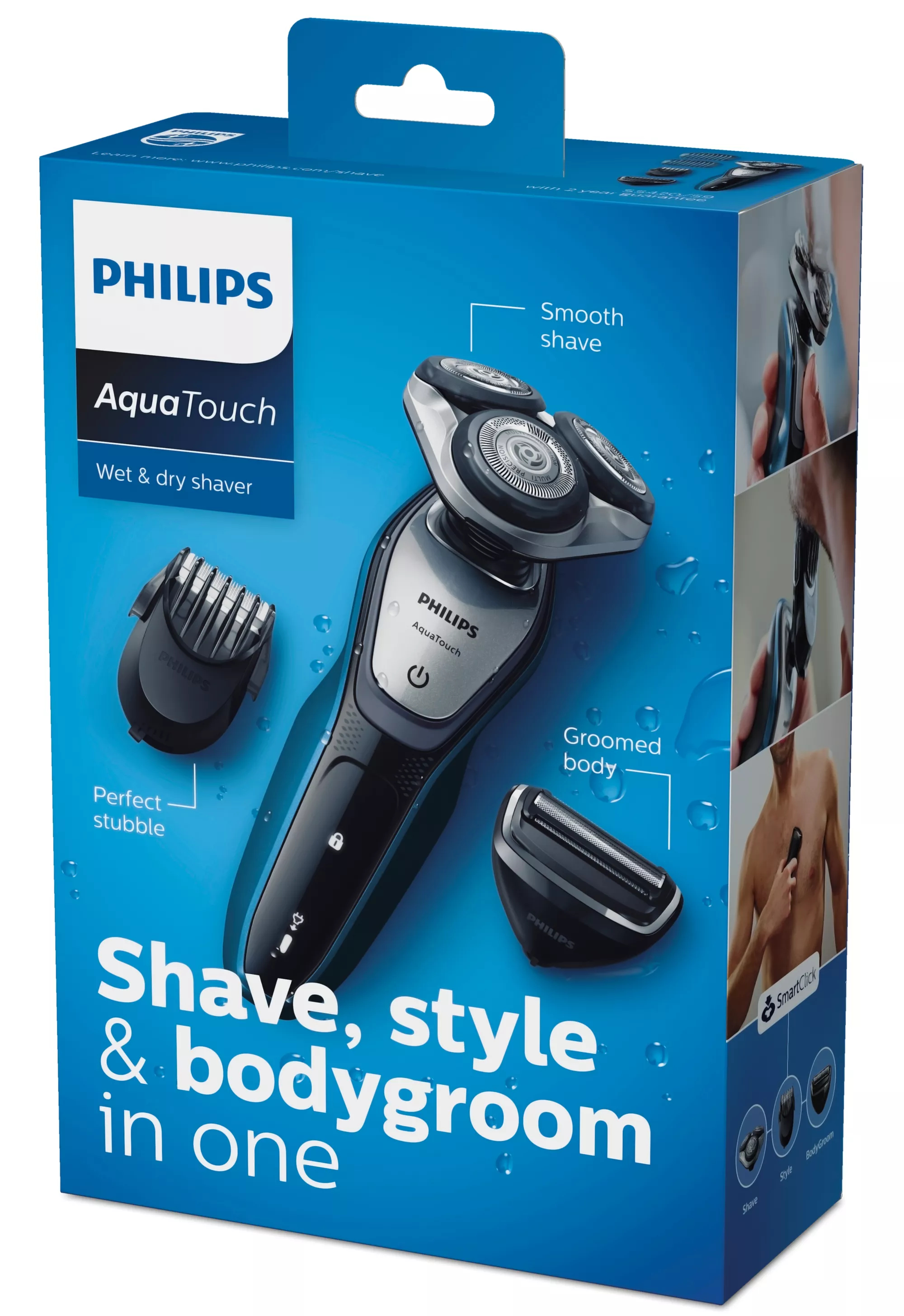 Philips SHAVER Series 5000 S5420/59 men's shaver Rotation shaver Trimmer Blue, Charcoal, Silver – image 2
