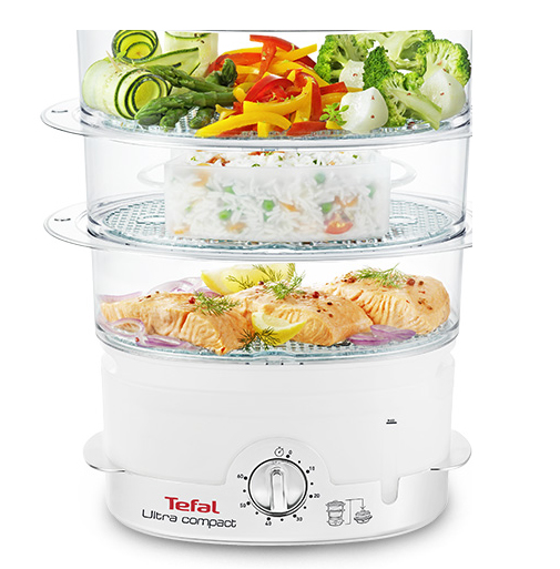 Tefal VC1006 steam cooker 3 basket(s) Freestanding Transparent, White – image 2