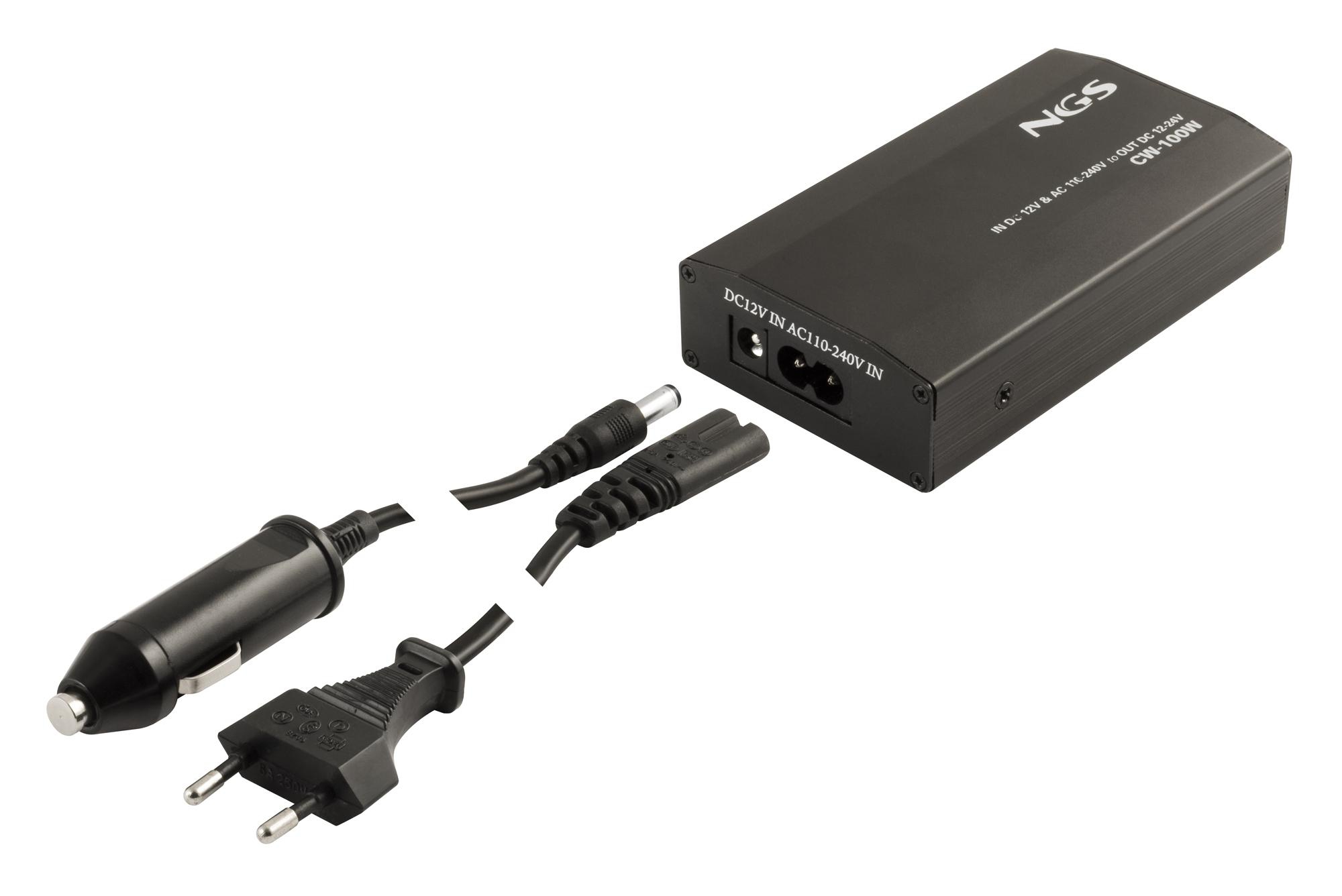 NGS CW-100W power adapter/inverter Black – image 4