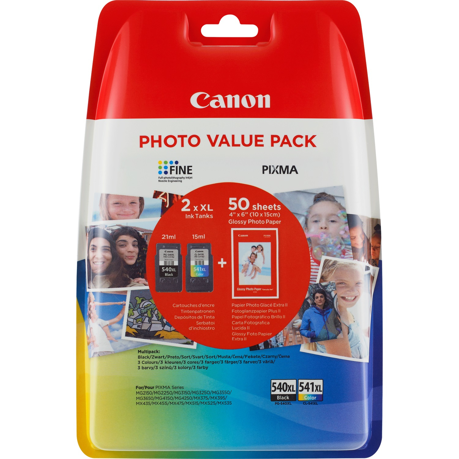 Canon PG-540XL/CL541XL ink cartridge 2 pc(s) Original High (XL) Yield Black, Cyan, Yellow, Magenta