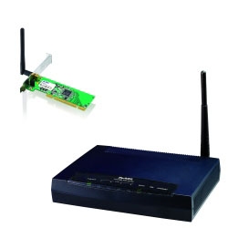Zyxel 802.11g Wireless ADSL 2+ 4-port Gateway PCI Card Bundle