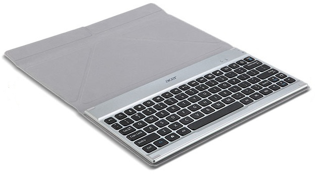 Acer NP.KBD1A.00L mobile device keyboard AZERTY French Bluetooth Black, Silver – image 1