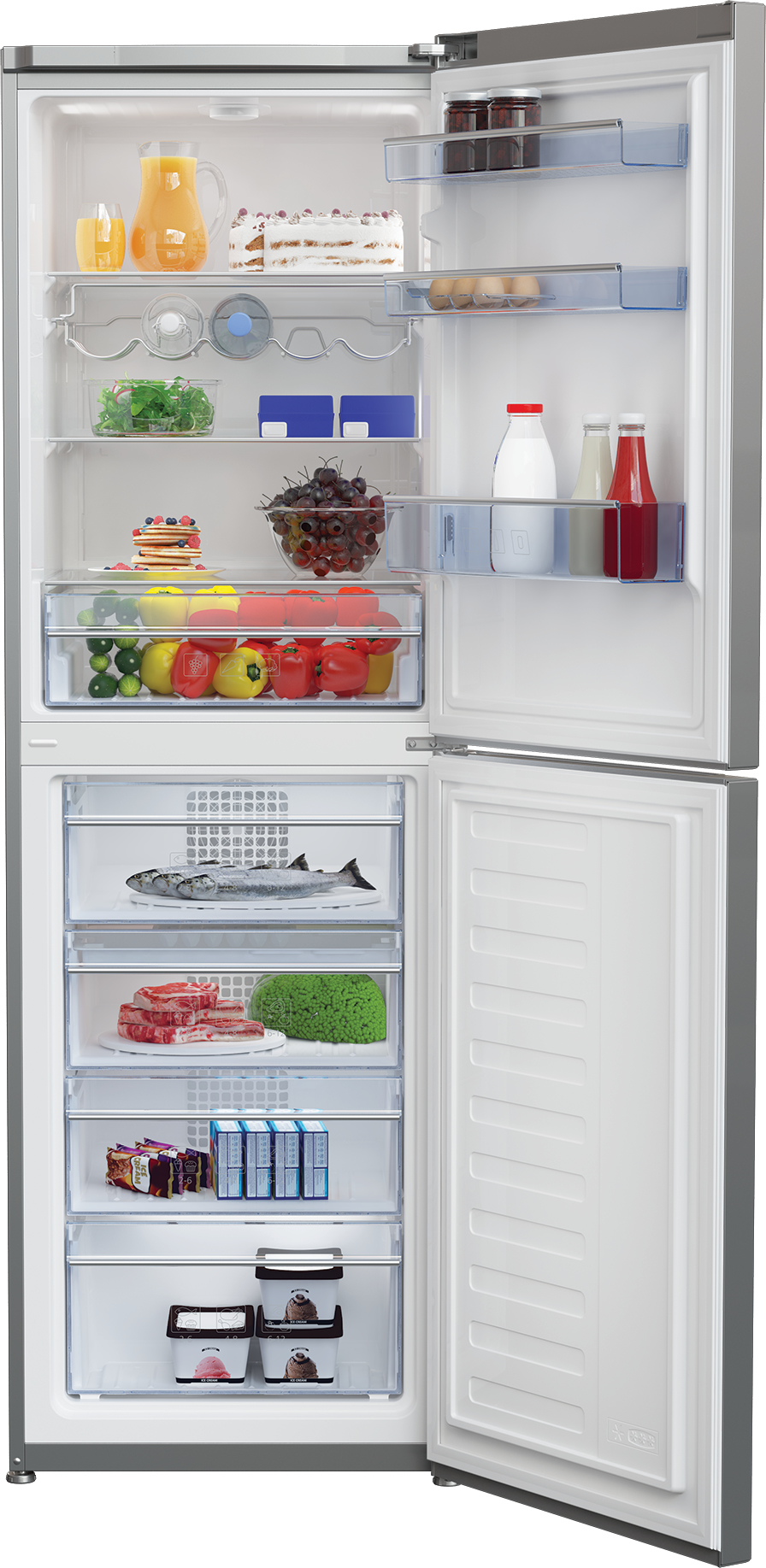 Beko CXFG3691S Freestanding Frost Free Fridge Freezer with Freezer Guard – image 3