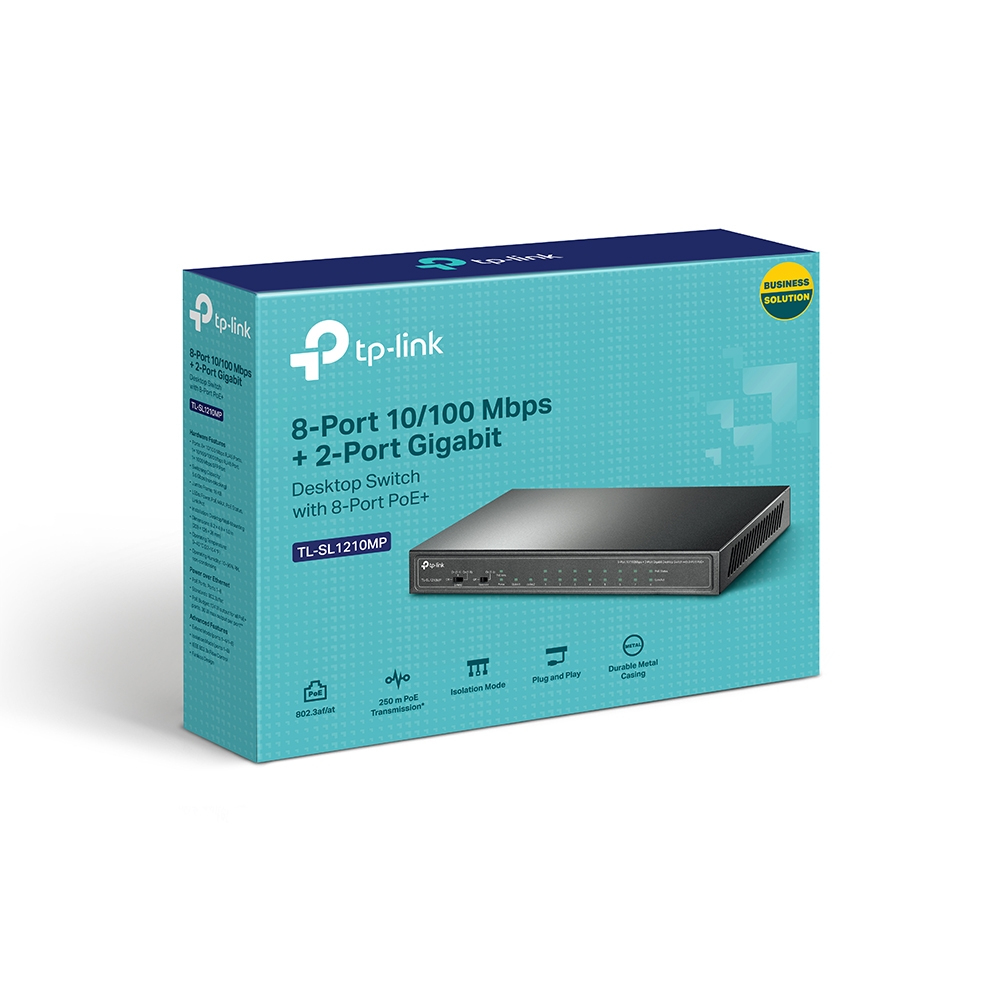 TP-Link 8-Port 10/100Mbps + 2-Port Gigabit Desktop Switch with 8-Port PoE+ – image 3