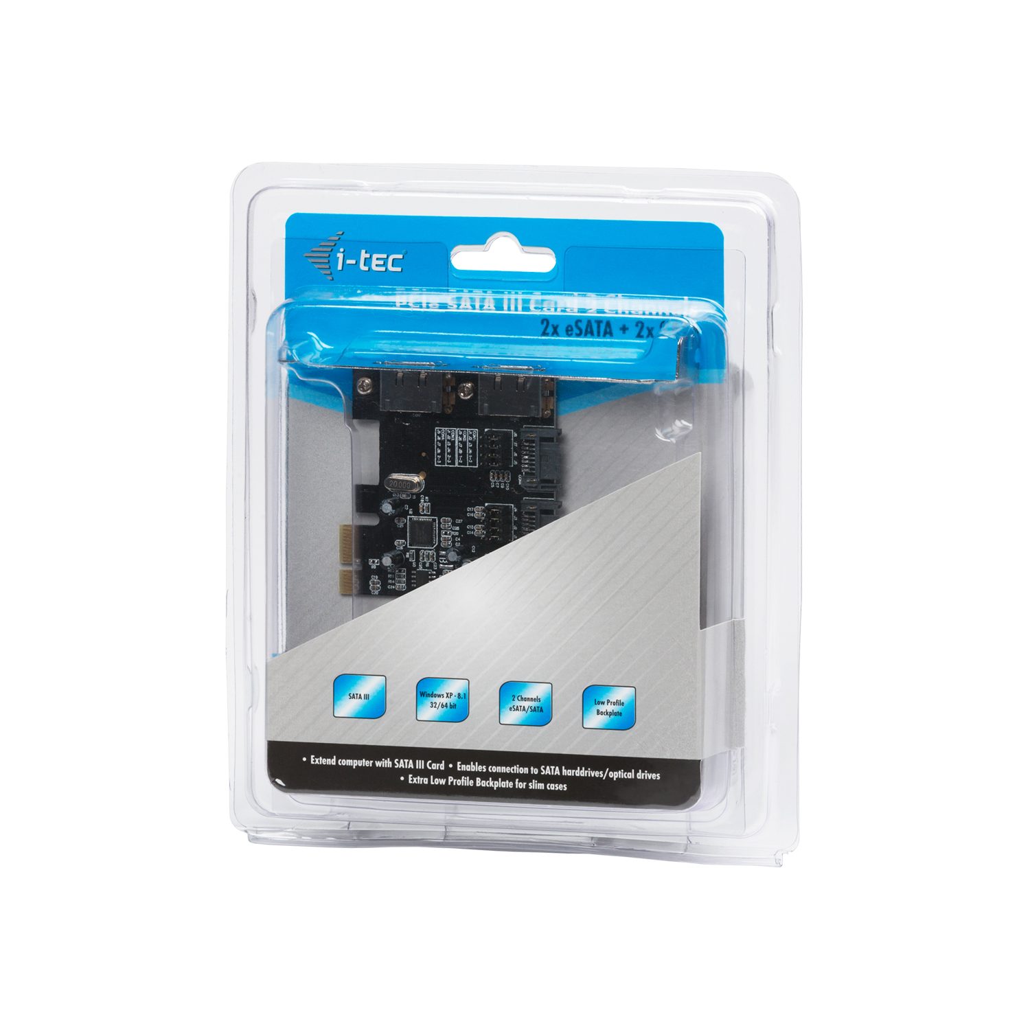 i-tec PCIe SATA III Card 2 Channels 2x eSATA + 2x SATA – image 5